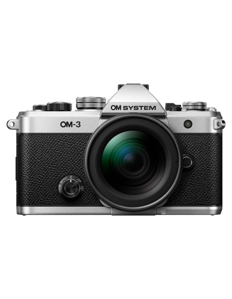 Cámara sin espejo OM SYSTEM OM-3 con lente 12-45mm F4 PRO