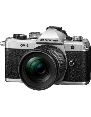 Cámara sin espejo OM SYSTEM OM-3 con lente 12-45mm F4 PRO