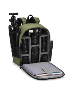 Mochila CADeN Profesional para Cámara DSLR/SLR Verde Impermeable