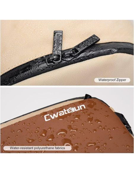 Bolsa de cámara Cwatcun 2 en 1 impermeable caqui DSLR