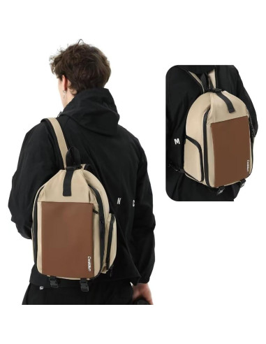 Bolsa de cámara Cwatcun 2 en 1 impermeable caqui DSLR