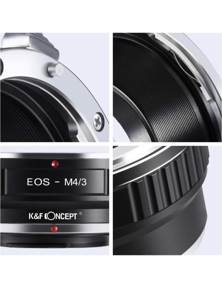 Adaptador K&F Concept Canon EF a M4/3 para Olympus y Panasonic