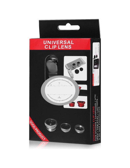 Kit de Lentes para Cámara de Teléfono Hemobllo 3 en 1