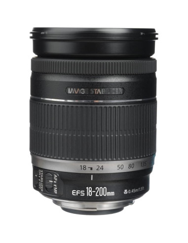 Lente Canon EF-S 18-200mm f/3.5-5.6 IS + Kit de Filtros y Accesorios