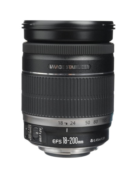Lente Canon EF-S 18-200mm f/3.5-5.6 IS + Kit de Filtros y Accesorios