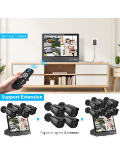 Sistema de Cámara de Seguridad OOSSXX 5MP Full HD IP67 2