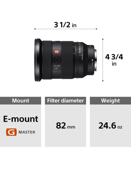 Lente Zoom Sony FE 24-70mm F2.8 GM II - 0.68 kg