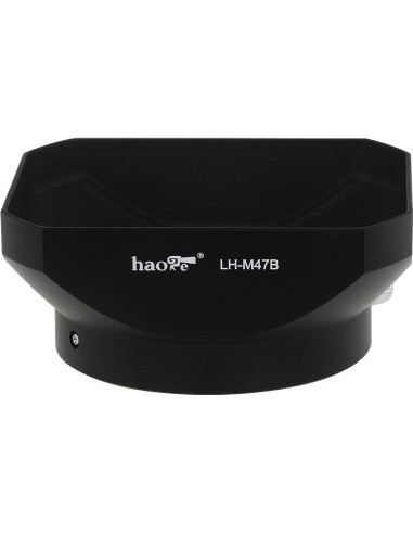 Sombrero de Lente de Metal Haoge LH-M47B para Olympus M.ZUIKO 12mm