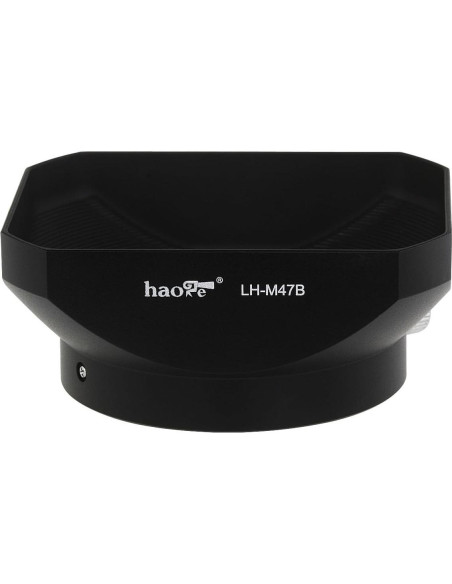 Sombrero de Lente de Metal Haoge LH-M47B para Olympus M.ZUIKO 12mm