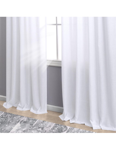 Cortinas KOUFALL 107x229 cm Blancas Semitransparentes
