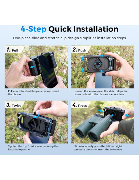 Adaptador de Teléfono para Telescopio Evil Eye 360 Rotatable