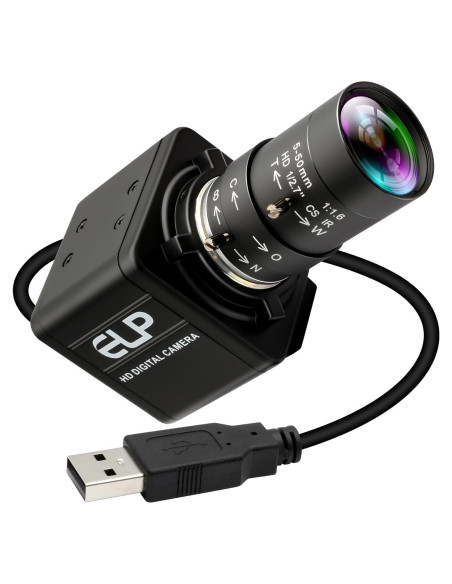 Cámara USB 16MP IFWATER con Lente Varifocal 5-50mm