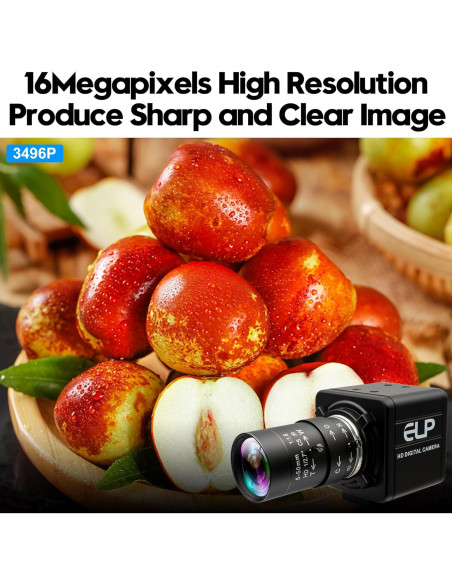 Cámara USB 16MP IFWATER con Lente Varifocal 5-50mm