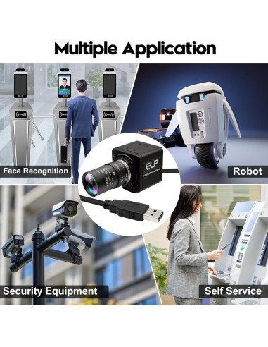 Cámara USB 16MP IFWATER con Lente Varifocal 5-50mm