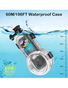 Funda de Buceo Impermeable KETOPKIN para Insta360 X5 60M 2