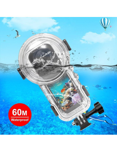 Funda de Buceo Impermeable KETOPKIN para Insta360 X5 60M