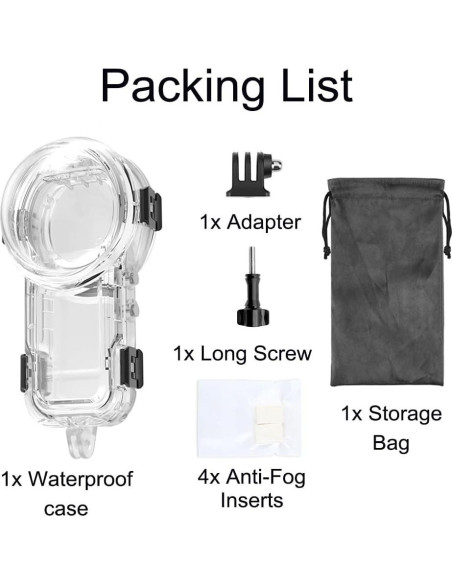 Funda de Buceo Impermeable KETOPKIN para Insta360 X5 60M