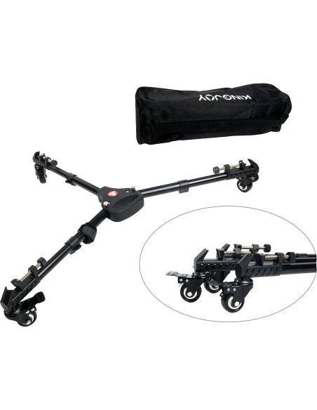 Dolly de Trípode Kingjoy VX-600 con Ruedas de Goma 5.08 cm