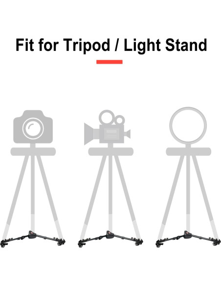 Dolly de Trípode Kingjoy VX-600 con Ruedas de Goma 5.08 cm