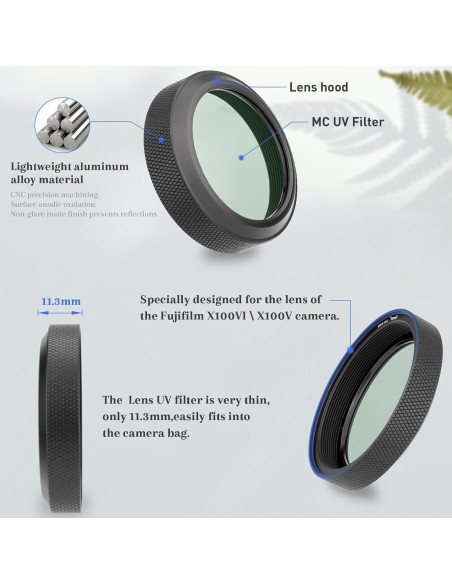 Filtro UV Haoge MC para Cámara Fujifilm X100V/X100VI - Protección Lente