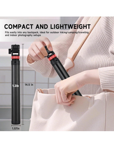 Trípode de Aluminio YSKE 205 cm Ajustable para Cámara y Luz