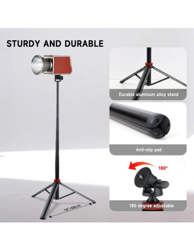 Trípode de Aluminio YSKE 205 cm Ajustable para Cámara y Luz