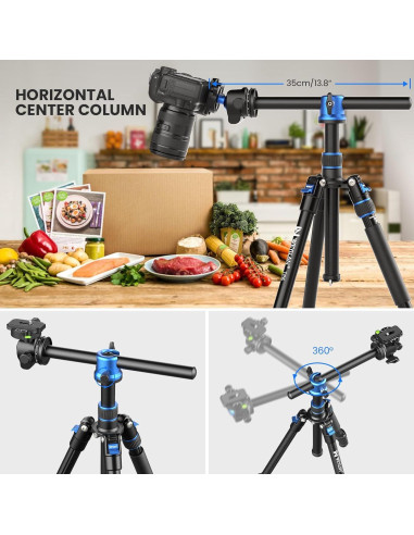 Trípode WEYLLAN TP6 2 en 1 Aluminio 170cm con Monopod