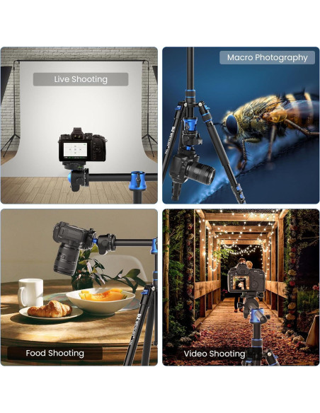 Trípode WEYLLAN TP6 2 en 1 Aluminio 170cm con Monopod