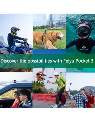 Gimbal Desmontable FeiyuTech Pocket 3 4K 60fps AI Seguimiento