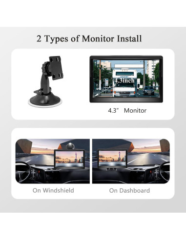 Sistema de Cámara de Respaldo LASTBUS con Monitor HD 4.3"