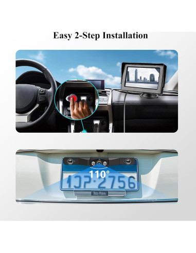 Sistema de Cámara de Respaldo LASTBUS con Monitor HD 4.3"