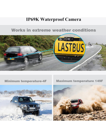 Sistema de Cámara de Respaldo LASTBUS con Monitor HD 4.3"