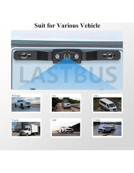 Sistema de Cámara de Respaldo LASTBUS con Monitor HD 4.3"