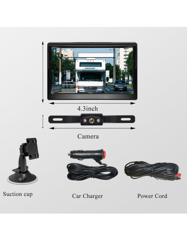 Sistema de Cámara de Respaldo LASTBUS con Monitor HD 4.3"