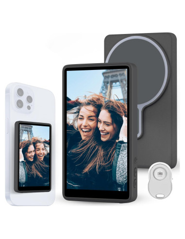 Monitor de selfies inalámbrico Musoumars T1P 4" HD Gris