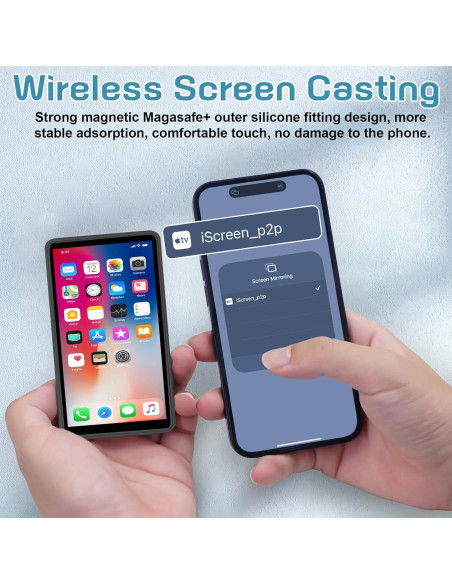 Monitor de selfies inalámbrico Musoumars T1P 4" HD Gris