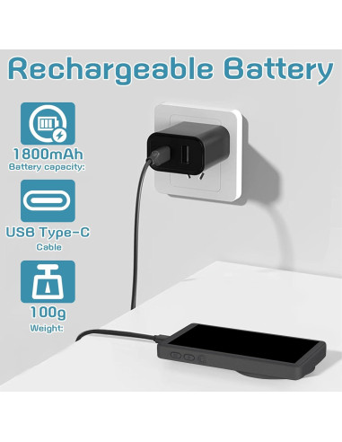 Monitor de selfies inalámbrico Musoumars T1P 4" HD Gris