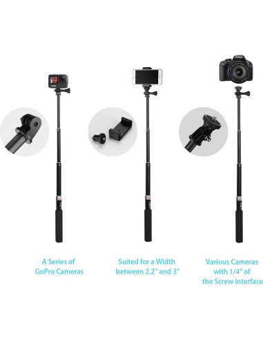 HSU Selfie Stick Telescópico Impermeable para GoPro y Móviles