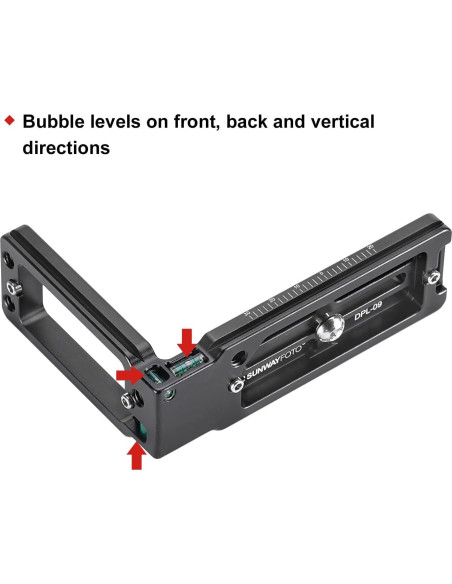 Soporte en L DPL-09 para DSLR con liberación rápida y antideslizante