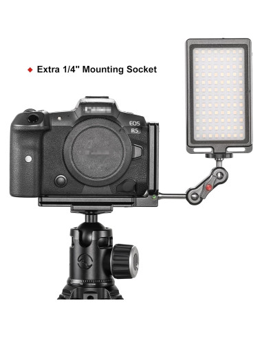 Soporte en L DPL-09 para DSLR con liberación rápida y antideslizante