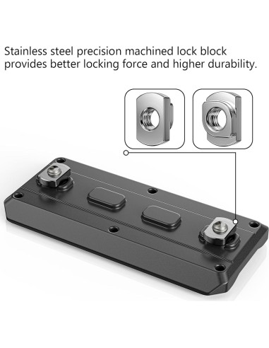 Adaptador Bipode WEYLLAN Mlok Arca Rail MK80 Aluminio 80mm