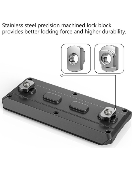 Adaptador Bipode WEYLLAN Mlok Arca Rail MK80 Aluminio 80mm