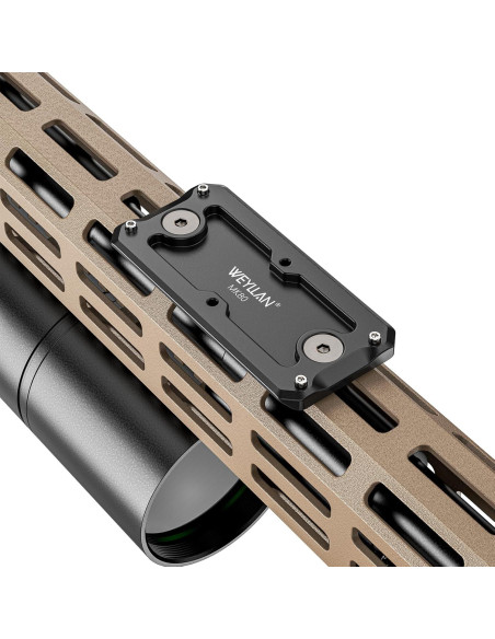 Adaptador Bipode WEYLLAN Mlok Arca Rail MK80 Aluminio 80mm