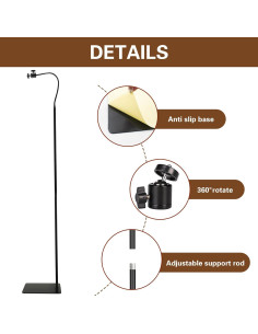 Soporte de Piso Ajustable HingoFuni para Monitor y Cámara 68.58-189.99 cm 2