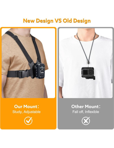 Soporte para cámara corporal Losfom ajustable pecho 86-120 cm