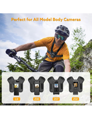 Soporte para cámara corporal Losfom ajustable pecho 86-120 cm