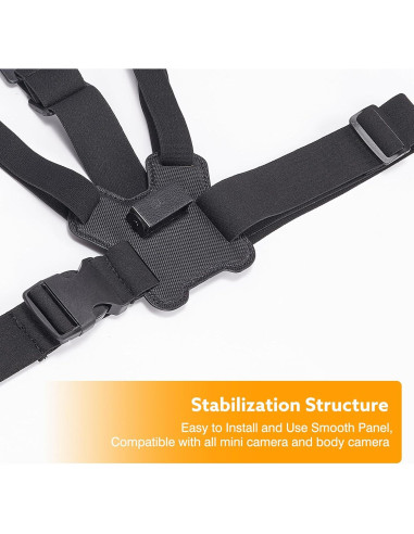 Soporte para cámara corporal Losfom ajustable pecho 86-120 cm