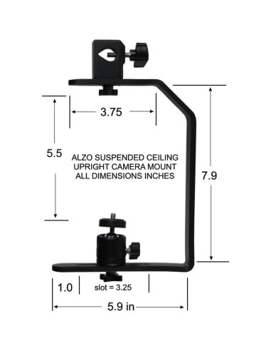 Soporte de Cámara Vertical ALZO para Techo Suspendido 0.46 kg