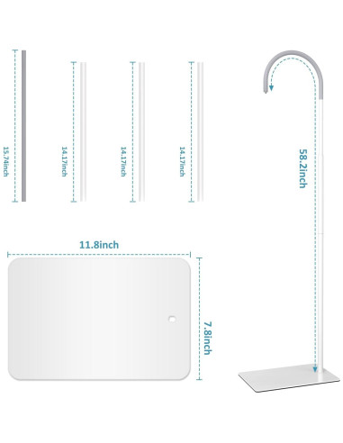 Soporte de Piso para Monitor HelloBaby HB-Floor Stand Ajustable