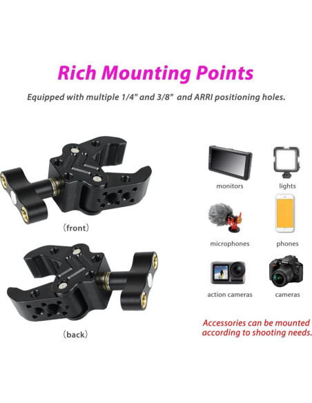 Super Clamp Akeipho para Cámara y Accesorios Fotografía